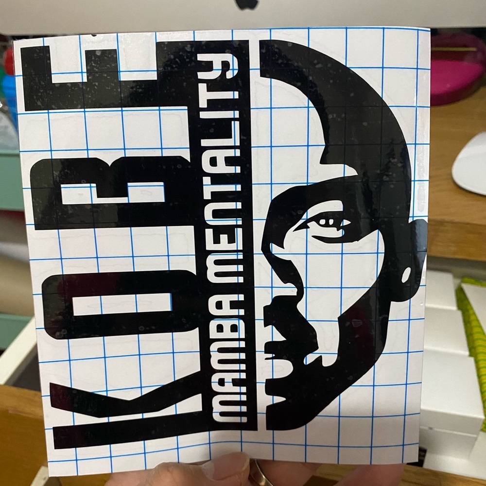 Kobe bryant decal sticker size 6x6